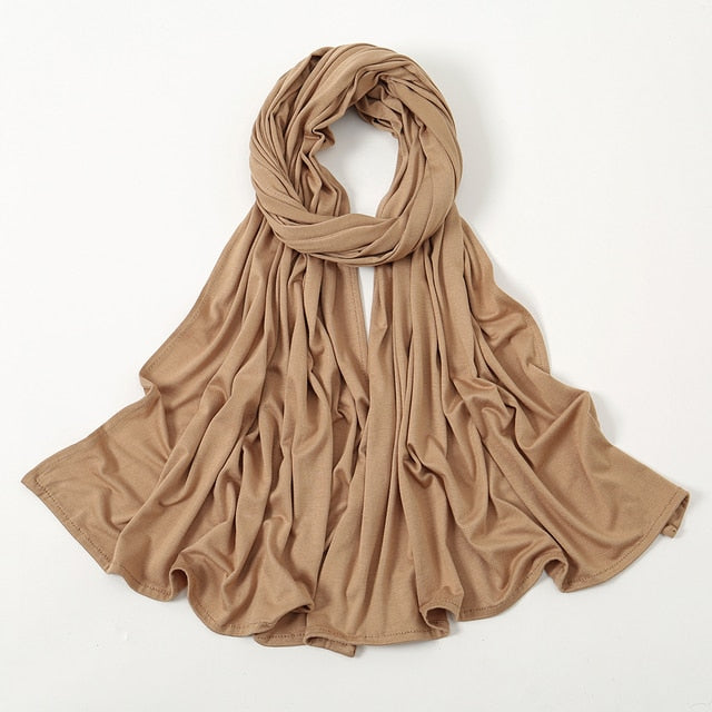 Soft Stretchy Premium Jersey Hijab - Skin