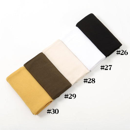 Soft Stretchy Premium Jersey Hijab - Essential Colors