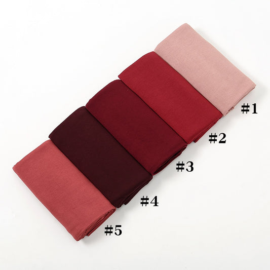 Soft Stretchy Premium Jersey Hijab - Shades of Red