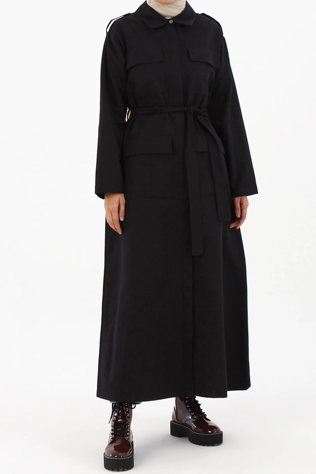 Modest Casual Abaya - Black