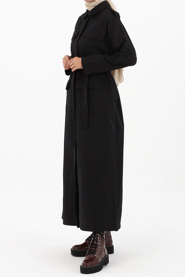 Modest Casual Abaya - Black